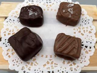 Hand dipped chocolate covered caramels